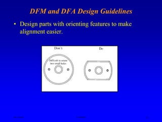 General Guidelines for Design for Manufacturing and Assembly | PPT