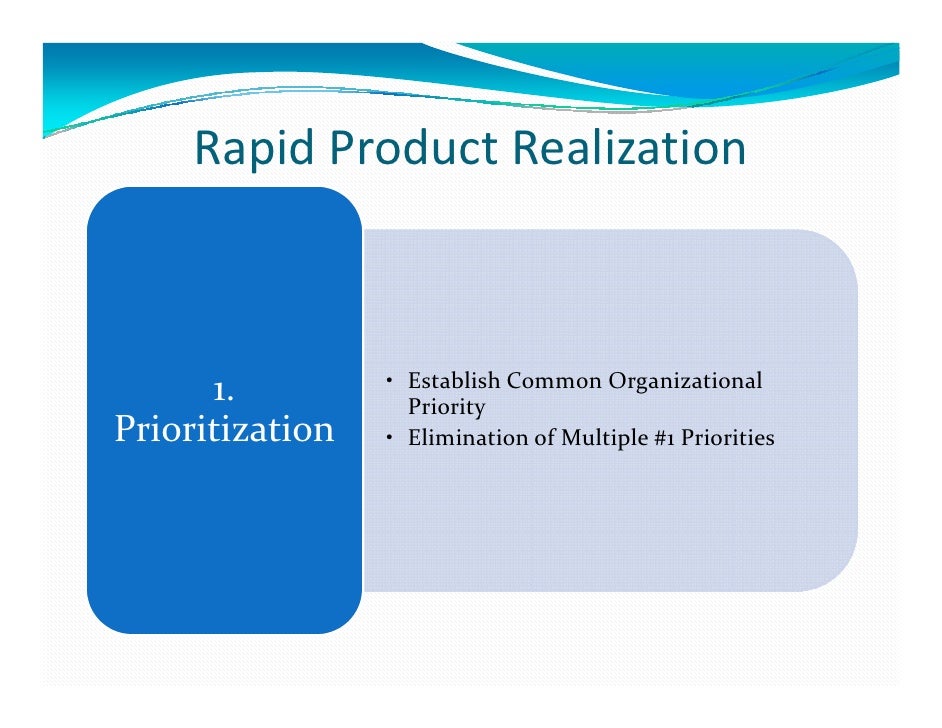 Design For Rapid Product Realization (DFRPR)