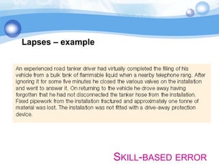 Skill Based Error Example Design for safety | PDF