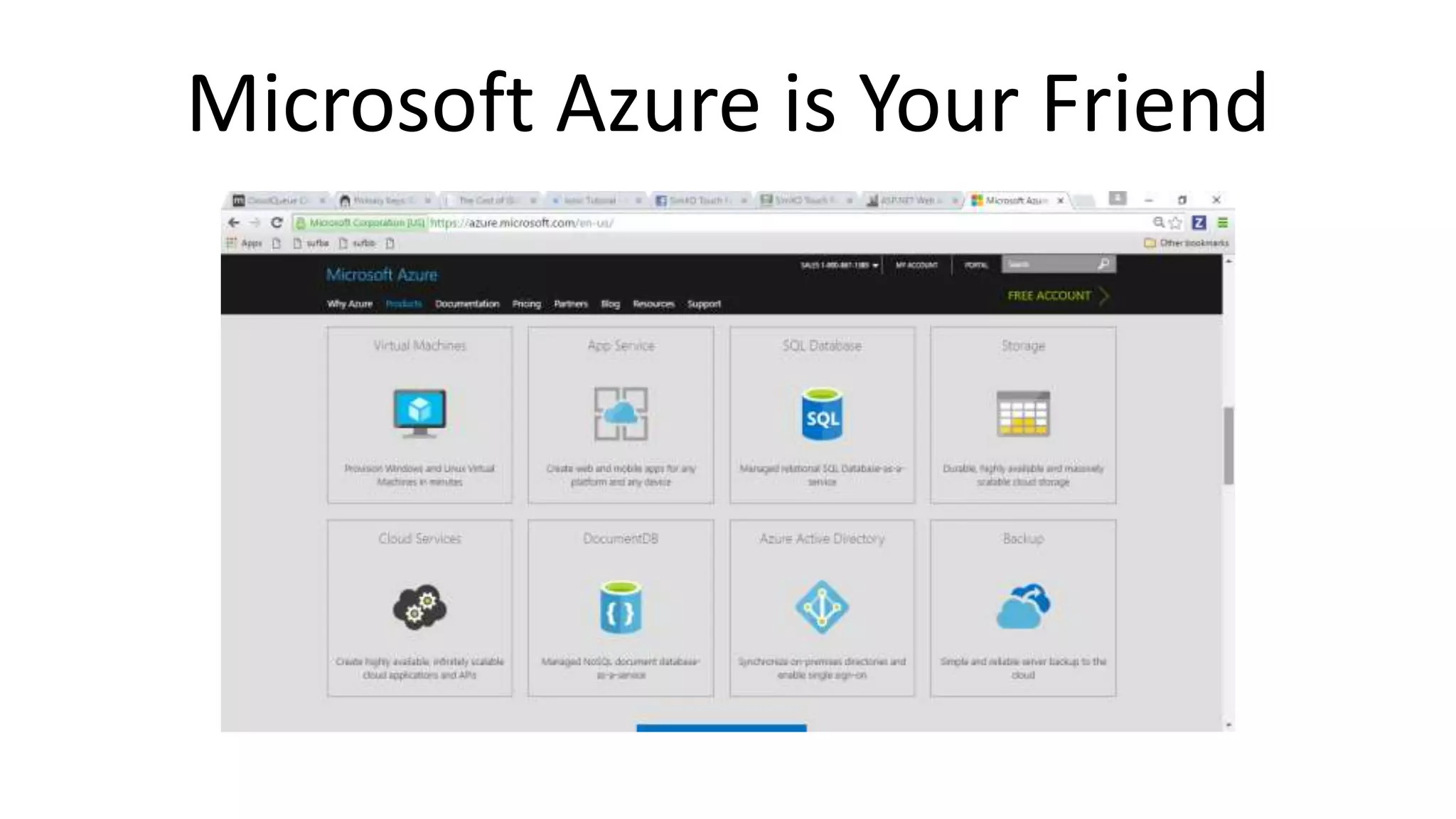 Microsoft Azure is Your Friend
 