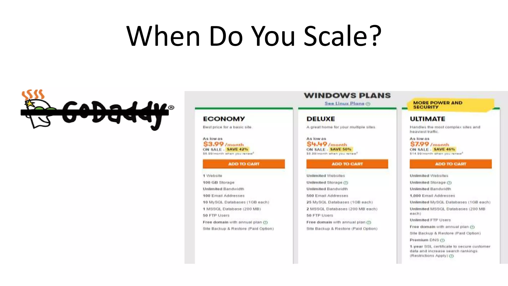 When Do You Scale?
 