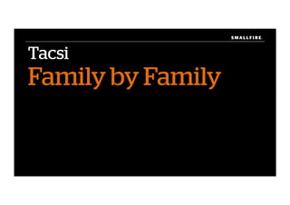S M A L L F I R E.S M A L L F I R E.
Tacsi
Family by Family
 