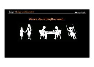 S M A L L F I R E.S M A L L F I R E.Design ! Design social innovation
We are also strengths-based.
 