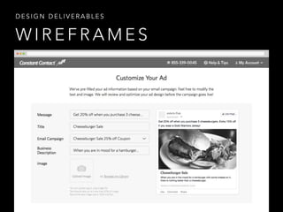 W I R E F R A M E S
D E S I G N D E L I V E R A B L E S
 