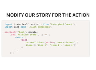 Design for succcess with react and storybook.js