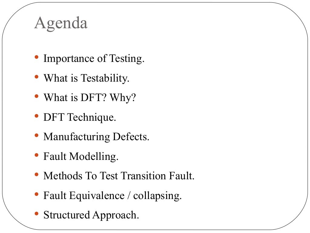 Design for testability
