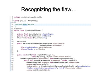 Recognizing the flaw…
 