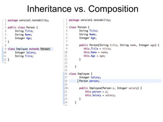 Inheritance vs. Composition
 