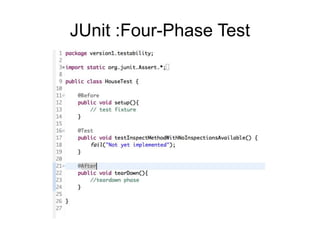 JUnit :Four-Phase Test
 