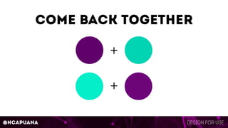 Design for use@ncapuana
come back together
 