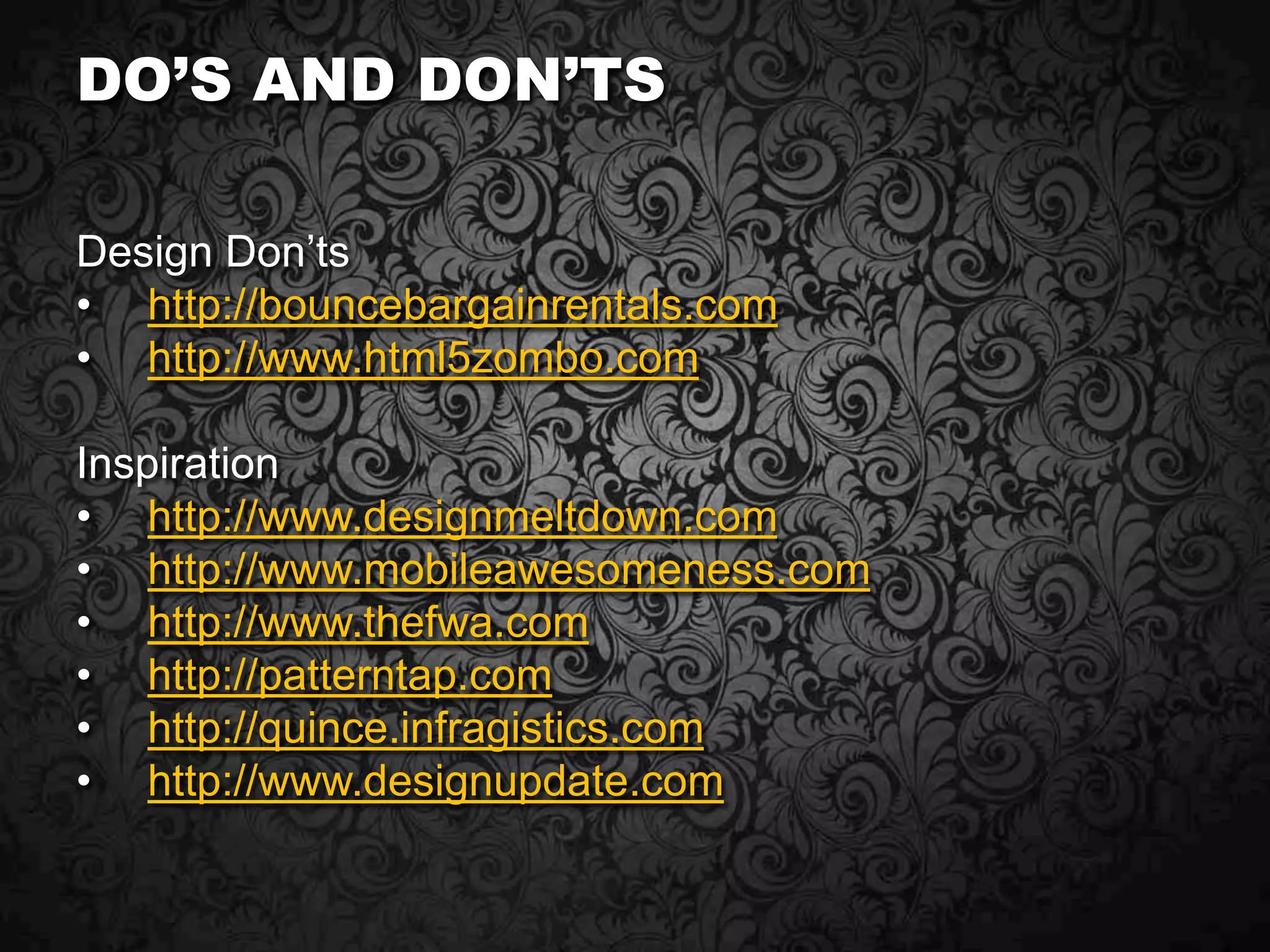 AgendaUnderstand the fundamentals of graphic design for screens