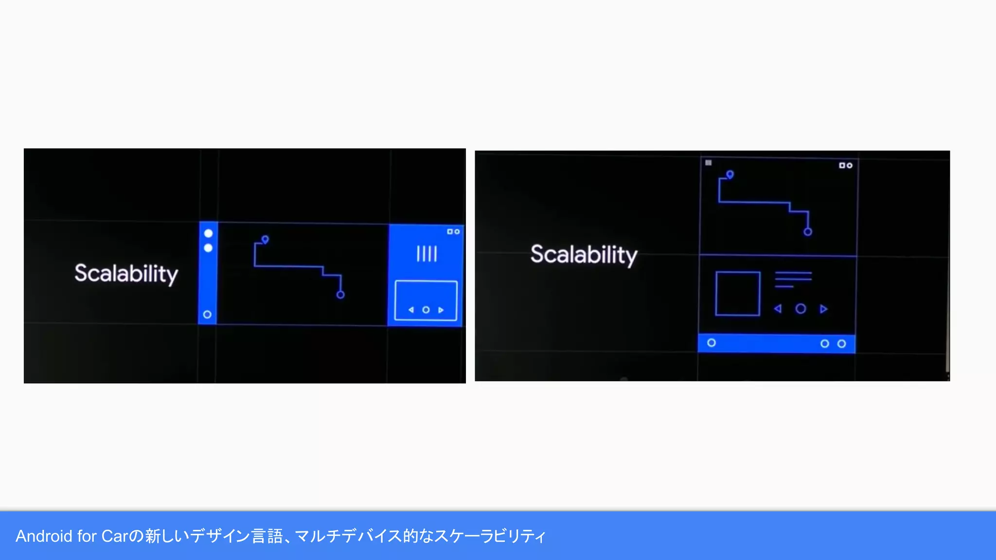 Android for Carの新しいデザイン言語、マルチデバイス的なスケーラビリティ
 