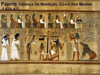 Papiro: Balança Da Maldição, (Livro dos Mortos
1.570 A.C.
 