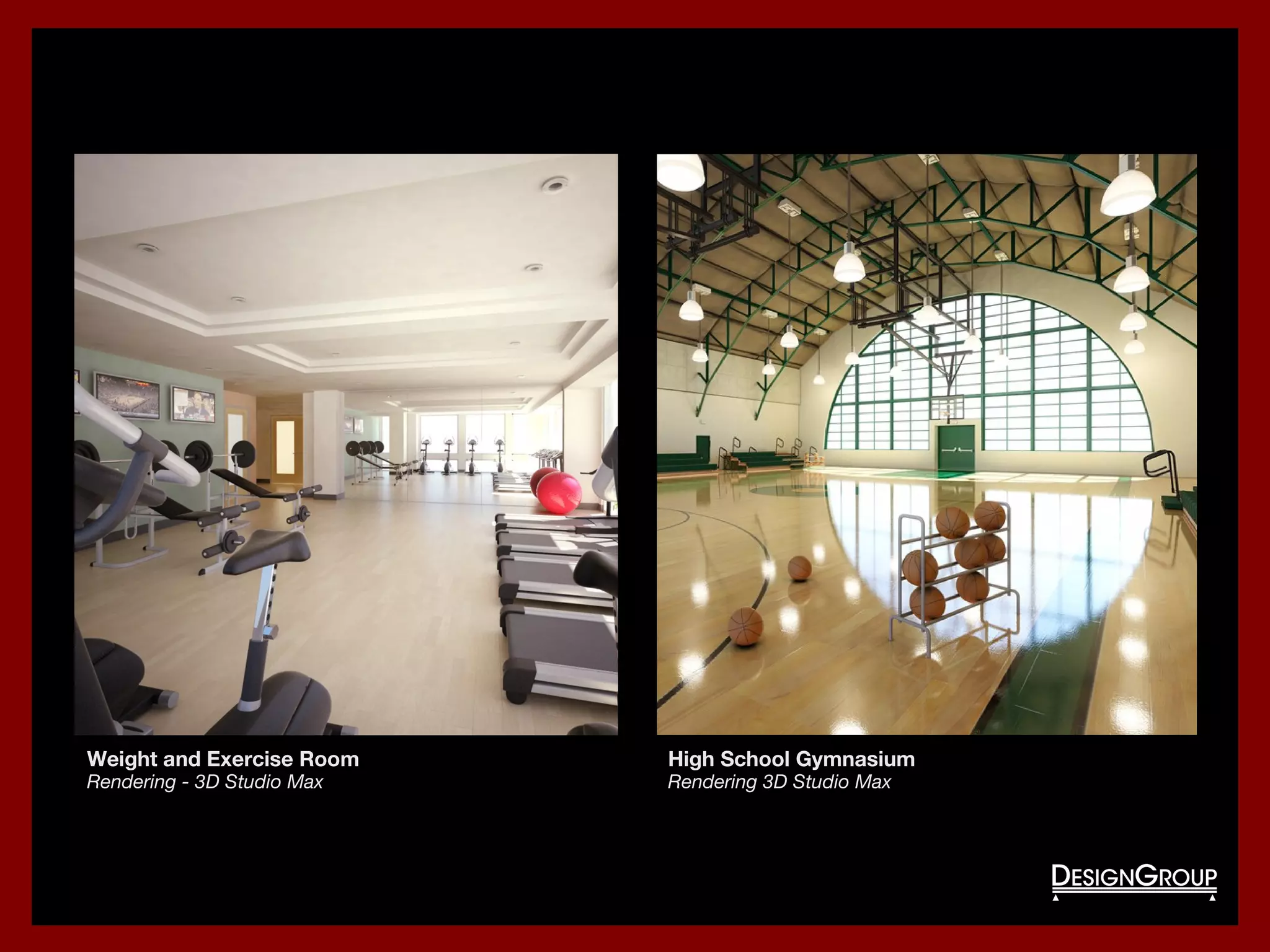 Weight and Exercise RoomWeight and Exercise Room
Rendering - 3D Studio MaxRendering - 3D Studio Max
High School GymnasiumHigh School Gymnasium
Rendering 3D Studio MaxRendering 3D Studio Max
 