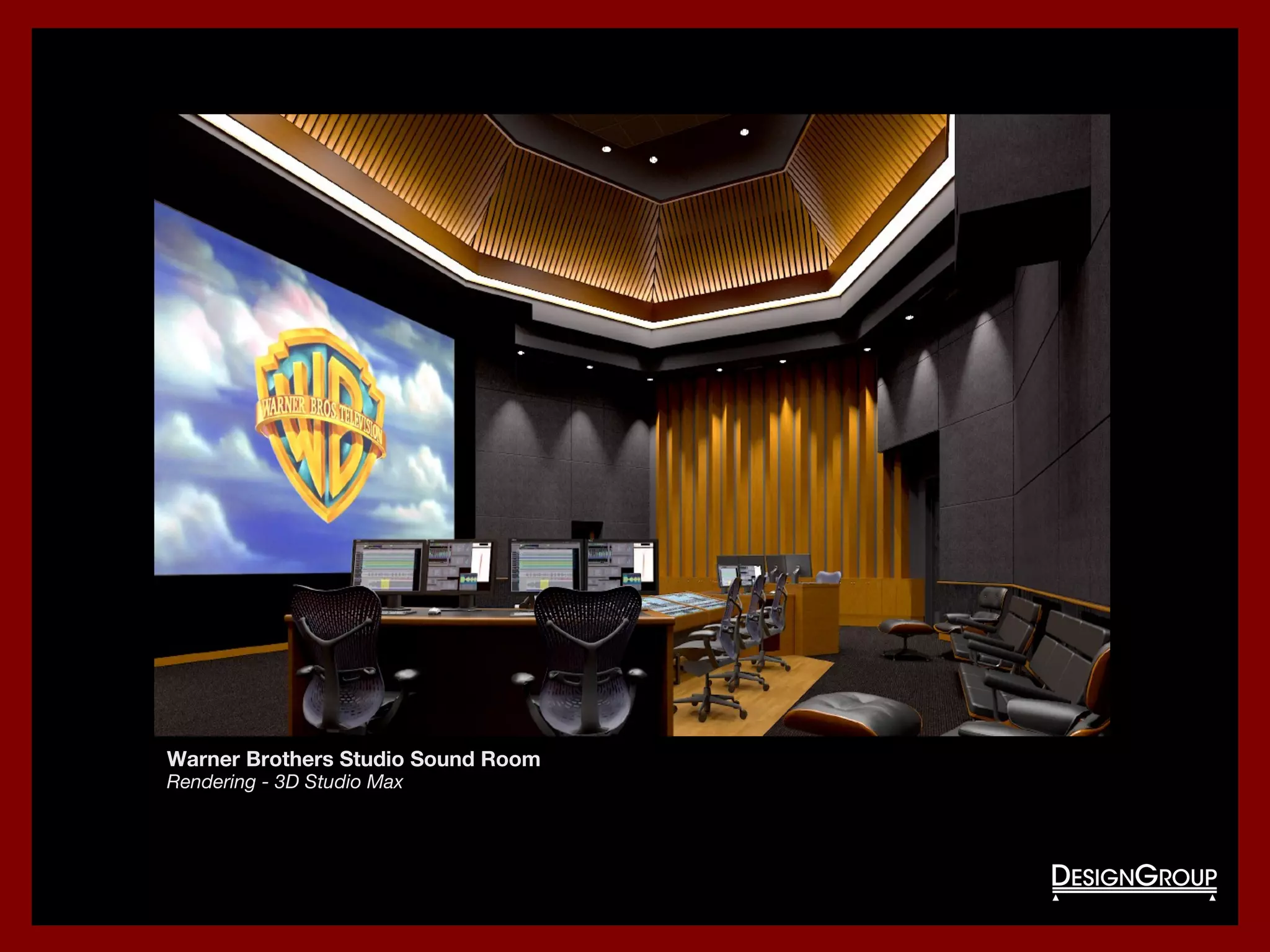 Warner Brothers Studio Sound RoomWarner Brothers Studio Sound Room
Rendering - 3D Studio MaxRendering - 3D Studio Max
 