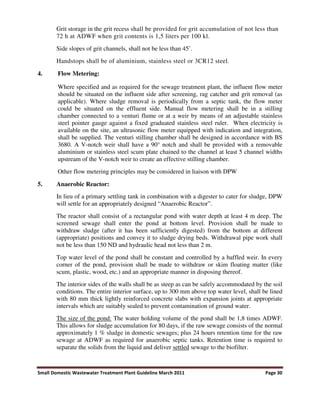 Design guidline for_small_waste_water_treatment_works | PDF
