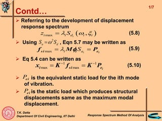 Response Spectrum Structural Engineering DesignGyan2324148026Response-Spectrum-Method-Of-Analysis.ppt