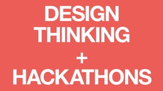 DESIGN
THINKING
+
HACKATHONS
 