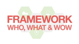 FRAMEWORK
WHO, WHAT & WOW
 