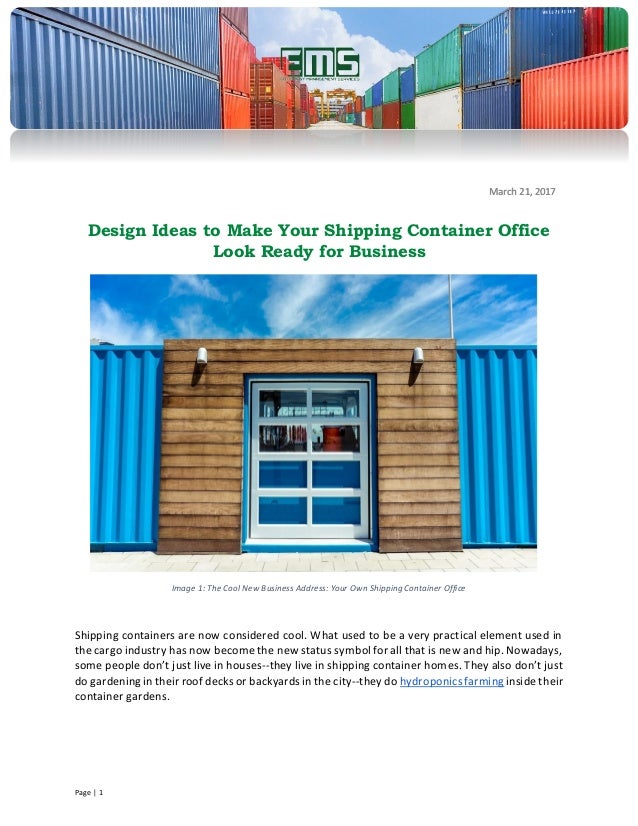 Design ideas to make your shipping container office look ready for bu…