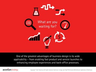 One of the greatest advantages of business design is its wide
applicability – from enabling fast product and service launc...