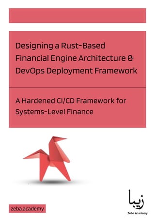 Rust Framework Devops Programming Designing a Rust-Based Financial Engine Architecture and DevOps ...