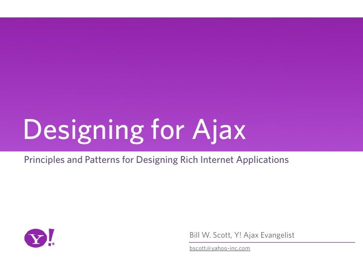 Ajax Design Patterns Ajax Design Patterns