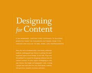 Designing for Content