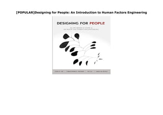 [POPULAR]Designing for People: An Introduction to Human Factors Engineering
none
 