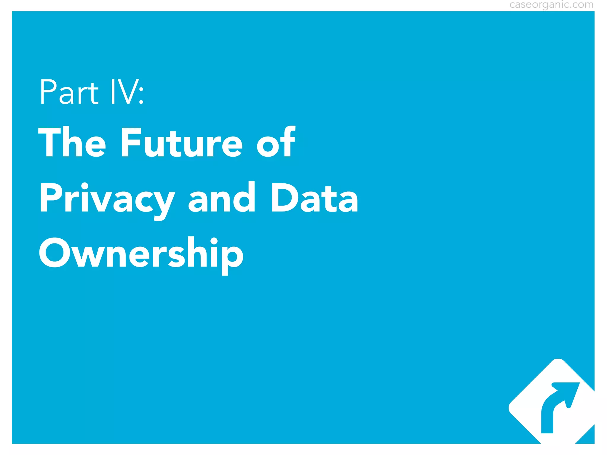 caseorganic.com

Part IV:

The Future of
Privacy and Data
Ownership

 