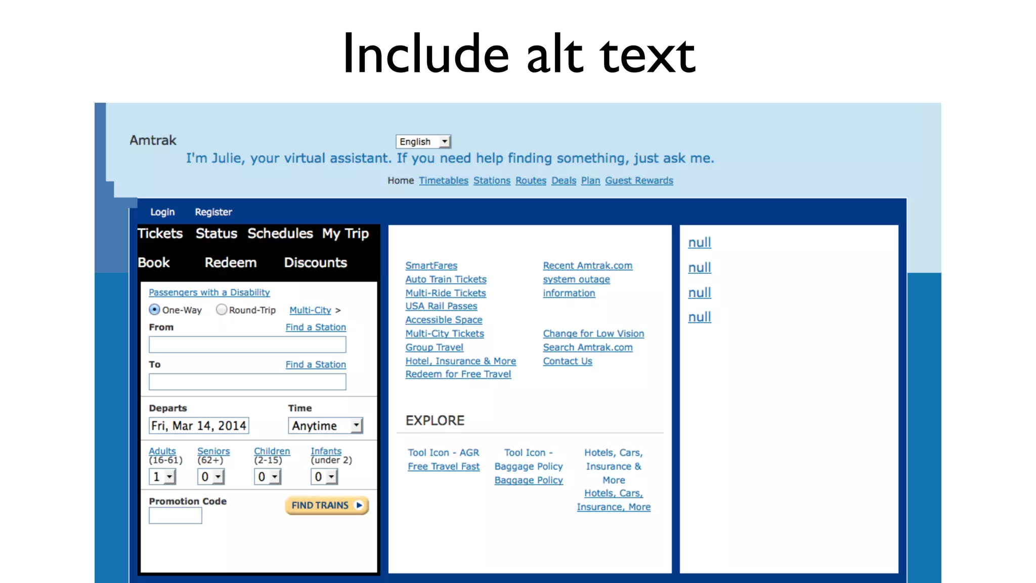 Credit:Accessibility and Usability at Penn State
Make sure there's enough contrast
 