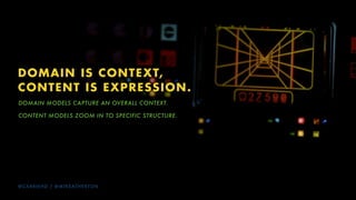 Rl_lqJRb^a^_ib
CREATE CONTENT FOR CONSUMPTION BY HUMANS,
SEARCH BOTS, AND ALGORITHMS
ALLOW CONTENT TO BE PUBLISHED ON EXTERNAL
PLATFORMS WHILE RETAINING INTEGRITY
ALLOW YOUR CONTENT TO BE AVAILABLE AS AN API FOR
THIRD-PARTY USE.
@CARRIEHD
 