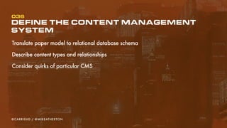 plrR`bW=eqqmWLL_R^acRlpqK`ljL_ildLmlpqL^qljf`Jtb_JabpfdkL
ATOMIC DESIGN & CONTENT
360
@CARRIEHD
 