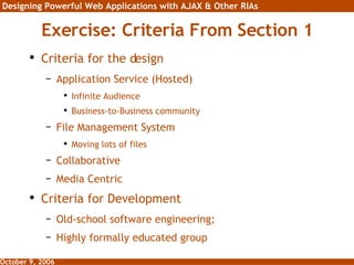 Exercise: Criteria From Section 1 ,[object Object],[object Object],[object Object],[object Object],[object Object],[object Object],[object Object],[object Object],[object Object],[object Object],[object Object]