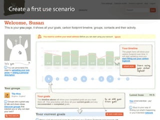 Create a ﬁrst use scenario
 