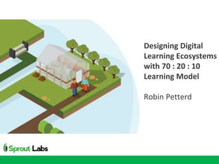 Designing Digital
Learning Ecosystems
with 70 : 20 : 10
Learning Model
Robin Petterd
 