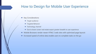 Designing a Mobile First UX | PPT