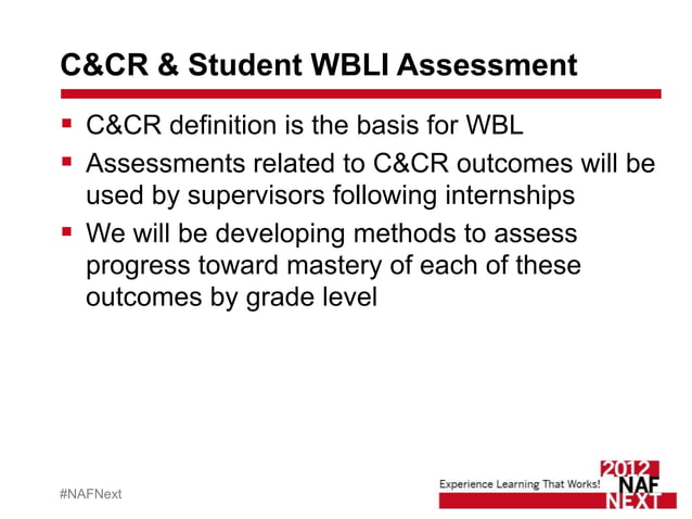 Designing and assessing your work based learning system | PPTX