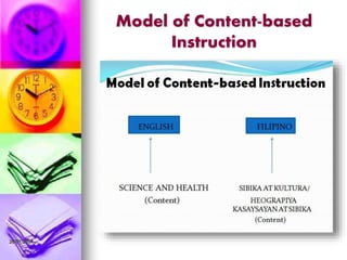 26/07/2014
Model of Content-based
Instruction
 