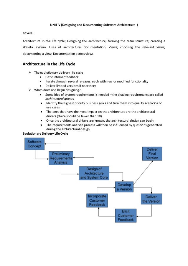 Designing And Documenting Software Architecture Unit 5