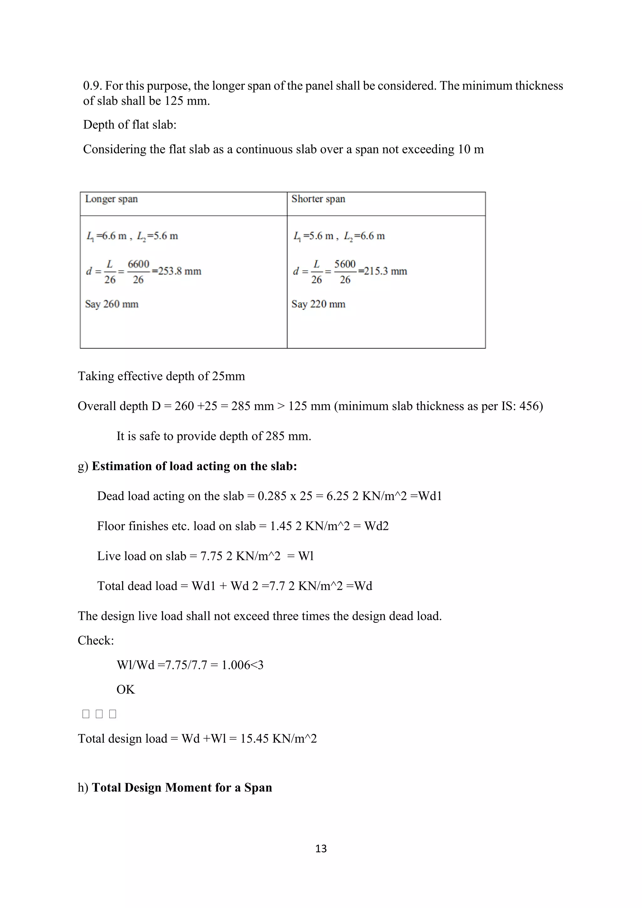 Designing and drawing of flat slab with the help of i.s code | PDF