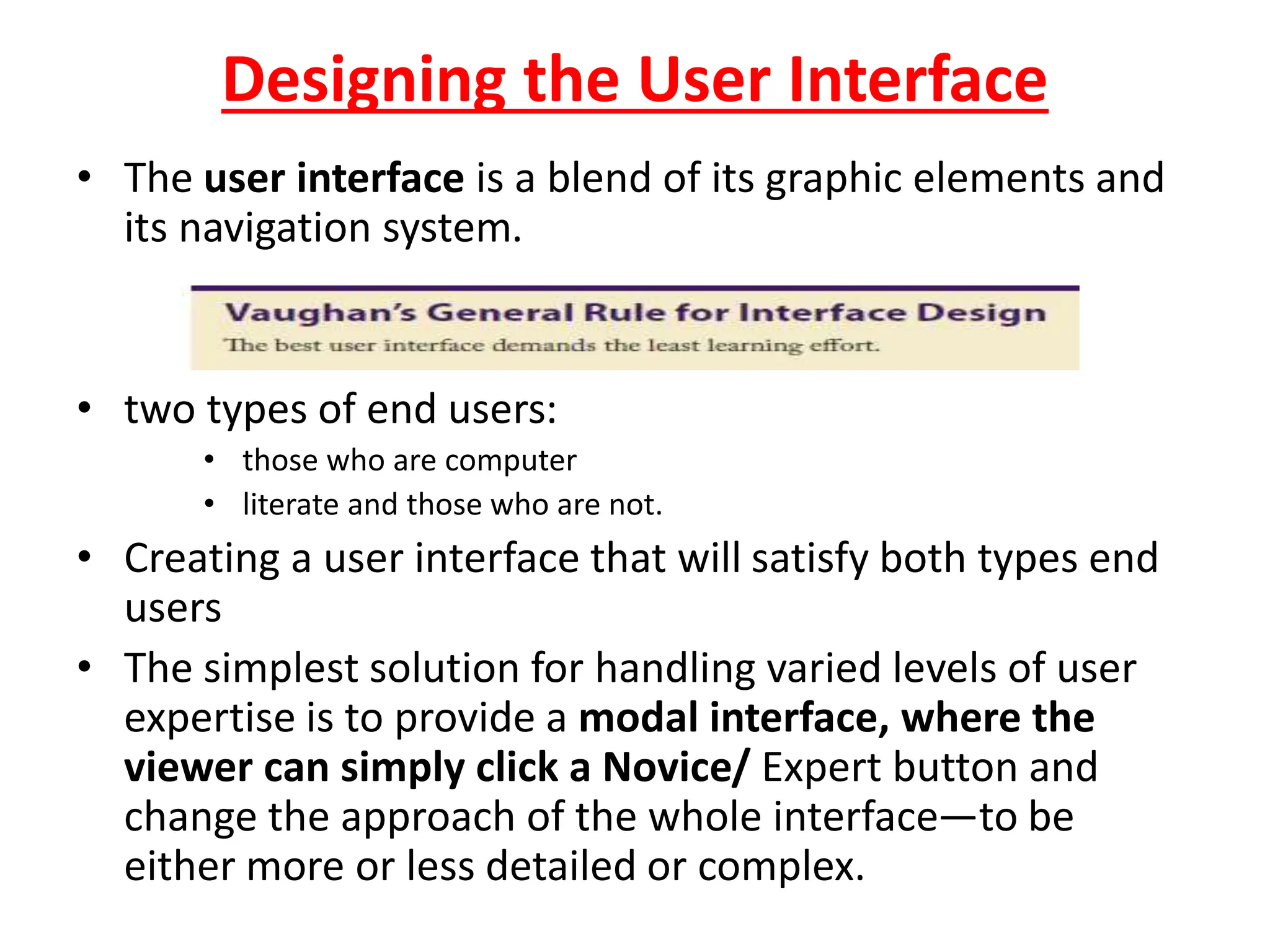 Designing and producing-Design structure -user interface | PPTX