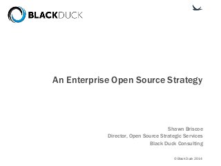 © Black Duck 2014
An Enterprise Open Source Strategy
Shawn Briscoe
Director, Open Source Strategic Services
Black Duck Consulting
 
