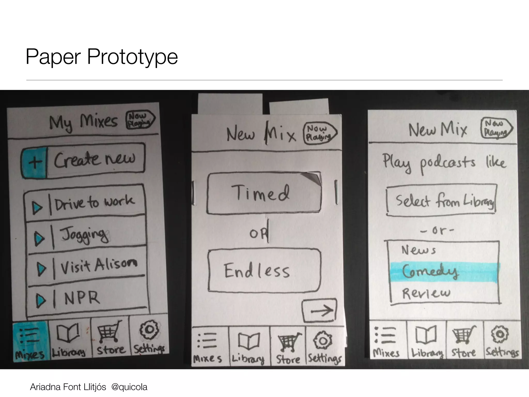 Paper Prototype




Ariadna Font Llitjós @quicola
 
