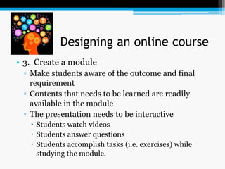 Designing an online lesson | PPTX