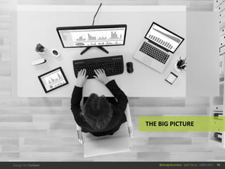@design4context			Split	Focus	 UXPA	2017 76
THE	BIG	PICTURE
 