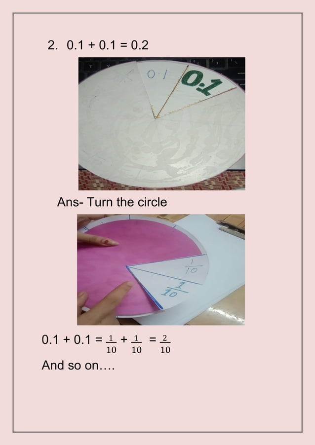 Designing art based math activities convert decimal into fraction and ...