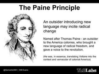 The Paine Principle

                             An outsider introducing new
                             language may in...