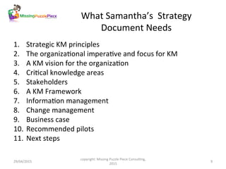 Designing a successful km strategy - April 2015 | PDF