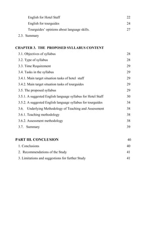 Designing a task - based English syllabus for students of tourism at ...